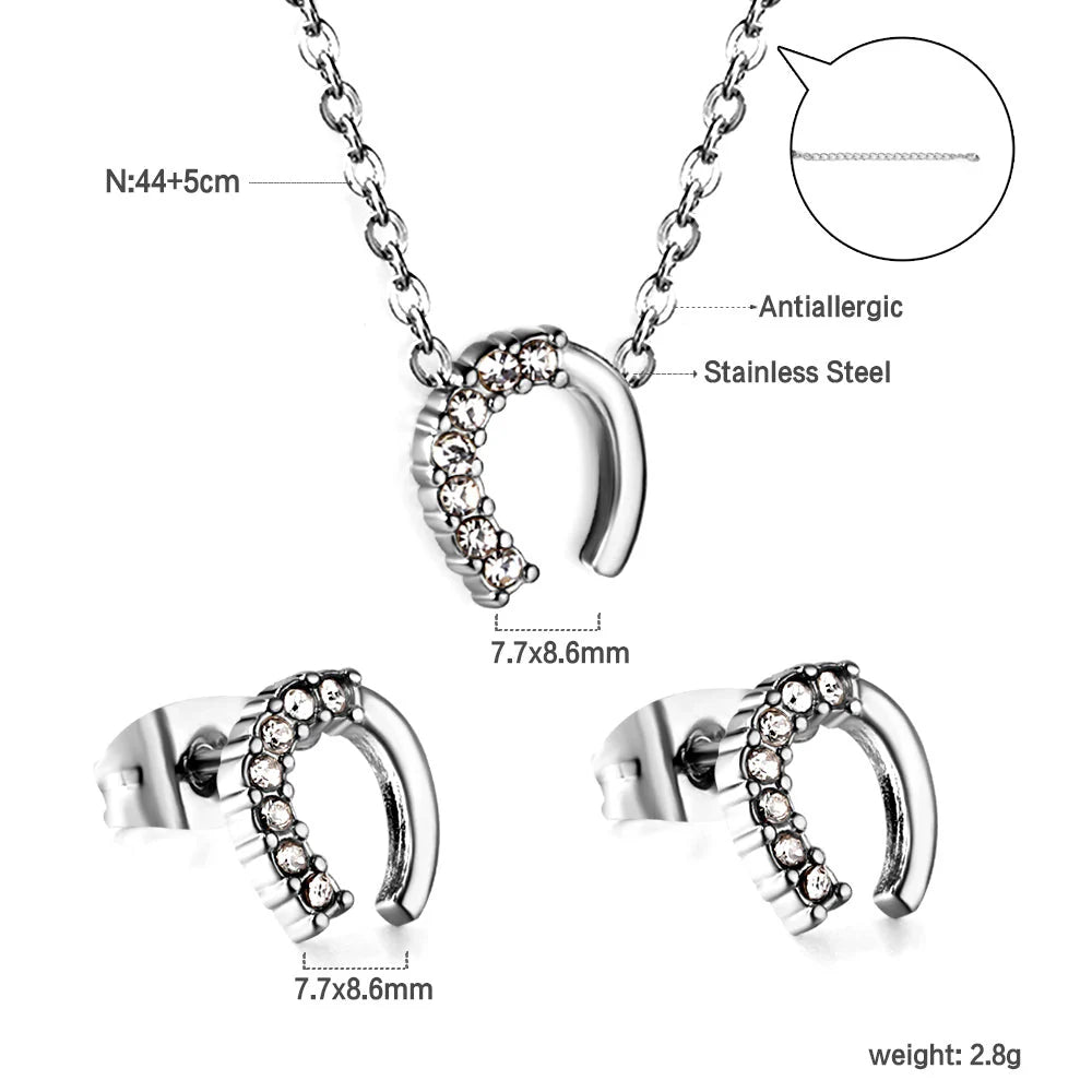 Horse shoe Necklace set