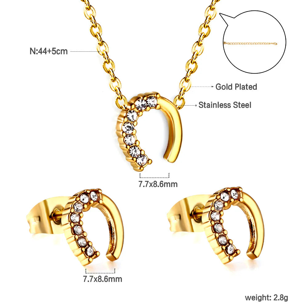 Horse shoe Necklace set