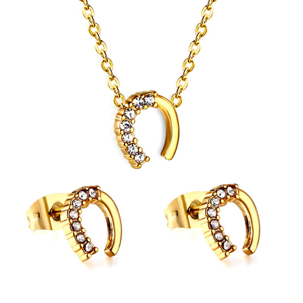 Horse shoe Necklace set