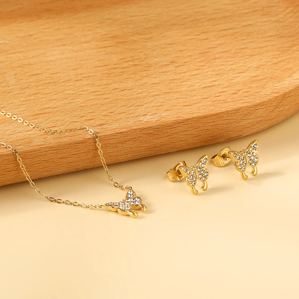 Mini Charm Necklace earring sets