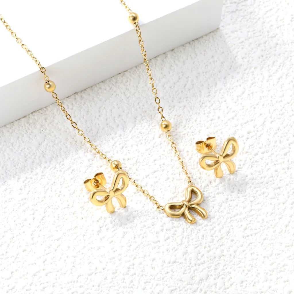 Mini Charm Necklace earring sets