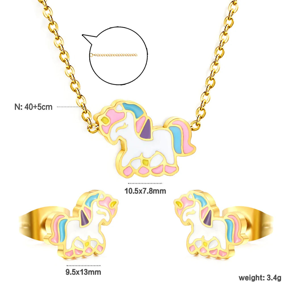 Charm Necklace Earring Set