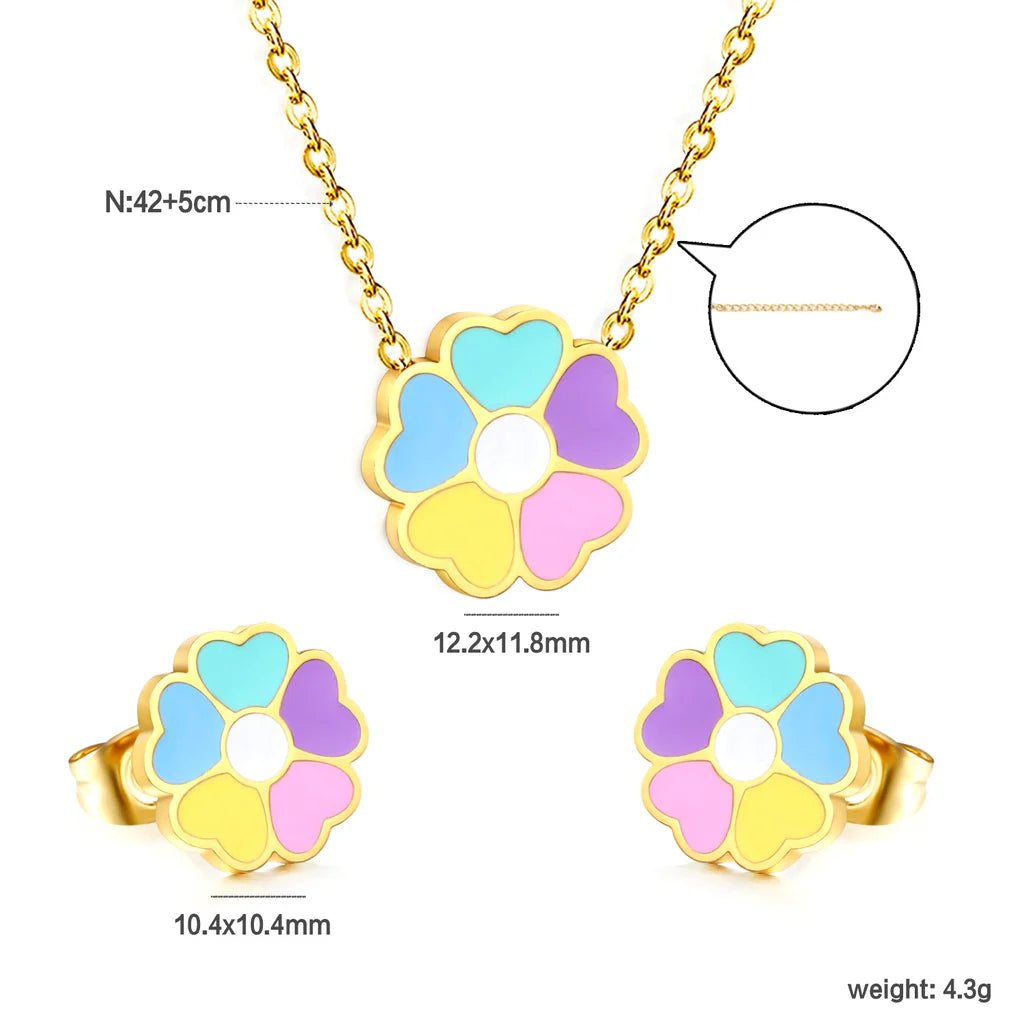 Charm Necklace Earring Set