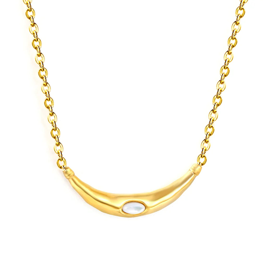 White Cat Eye Necklace
