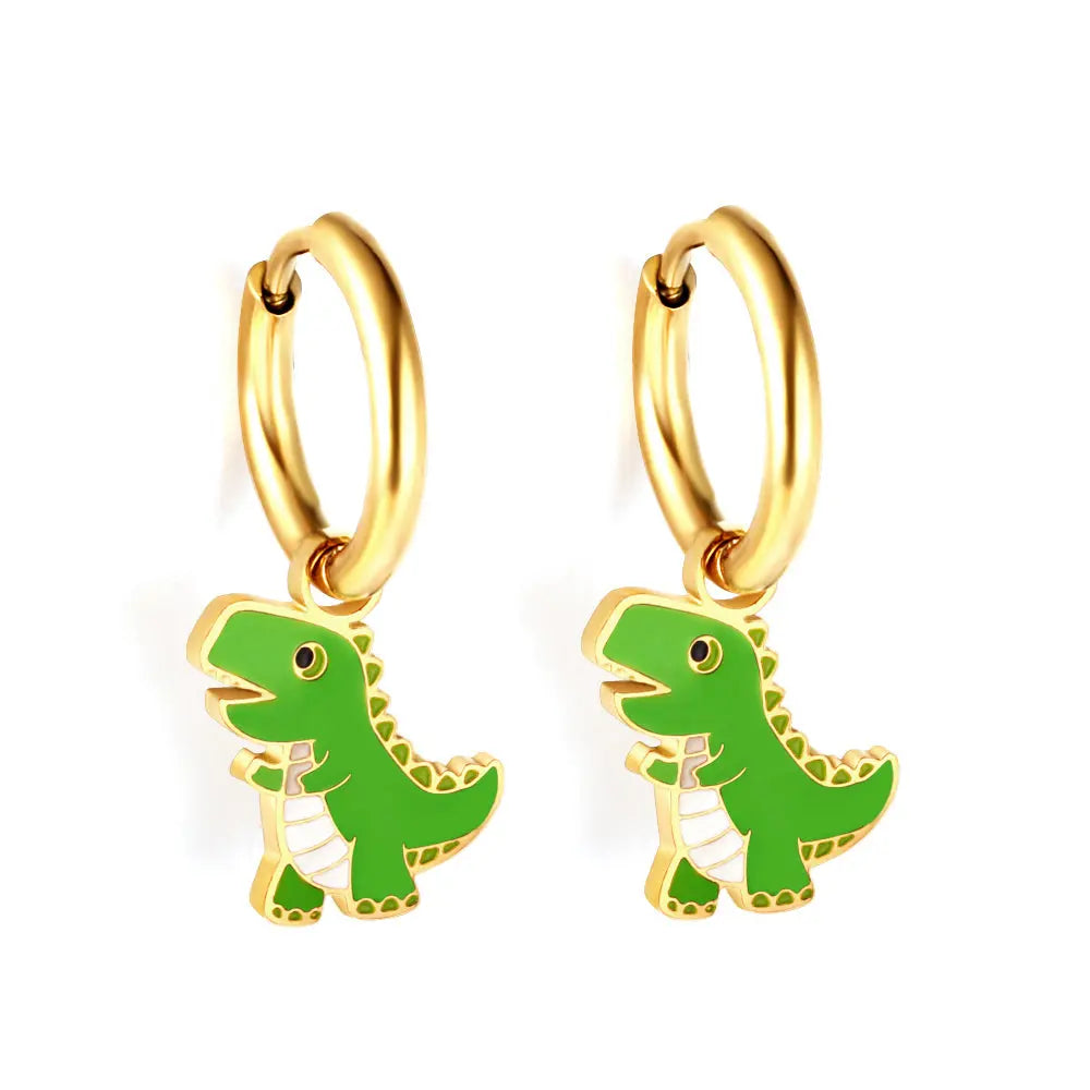 Dinosaur Hoop Earring