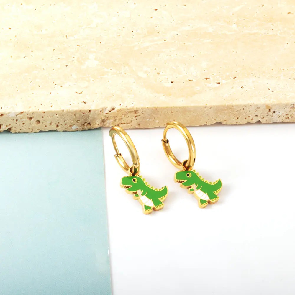 Dinosaur Hoop Earring