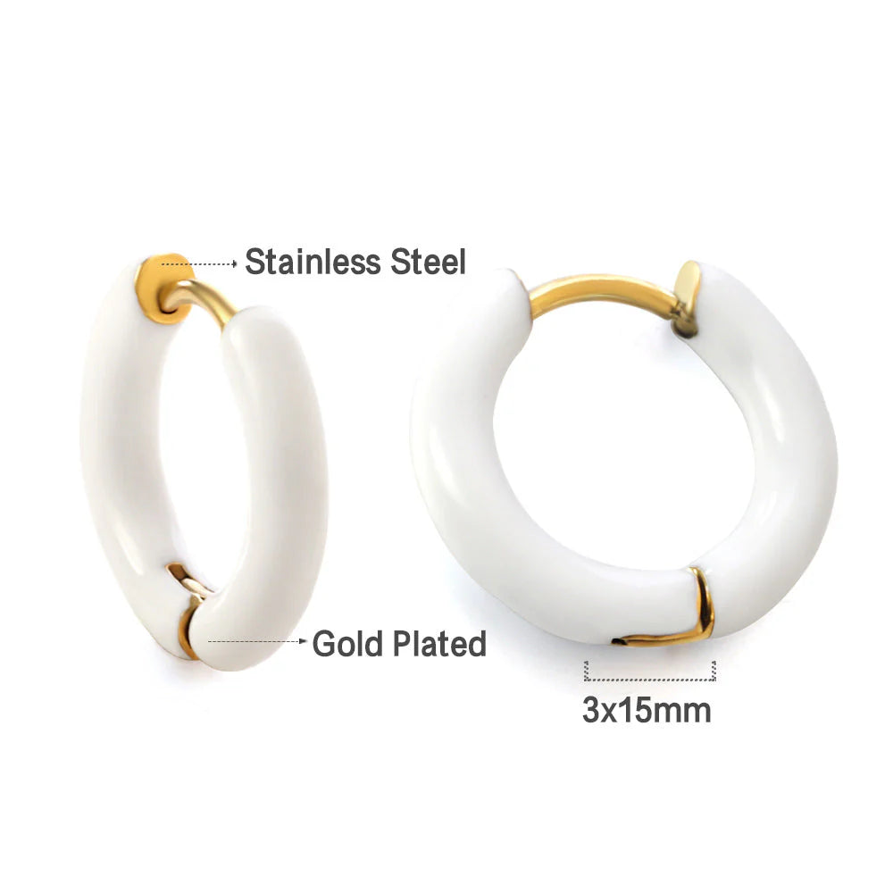 Colorful hoop earrings