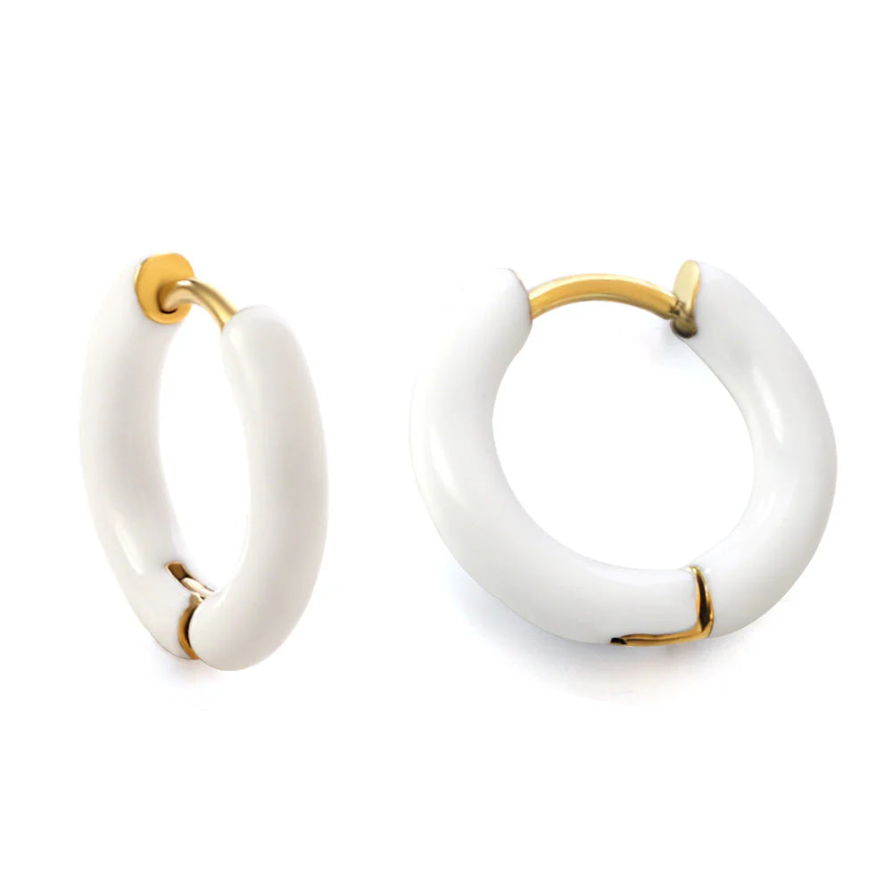 Colorful hoop earrings