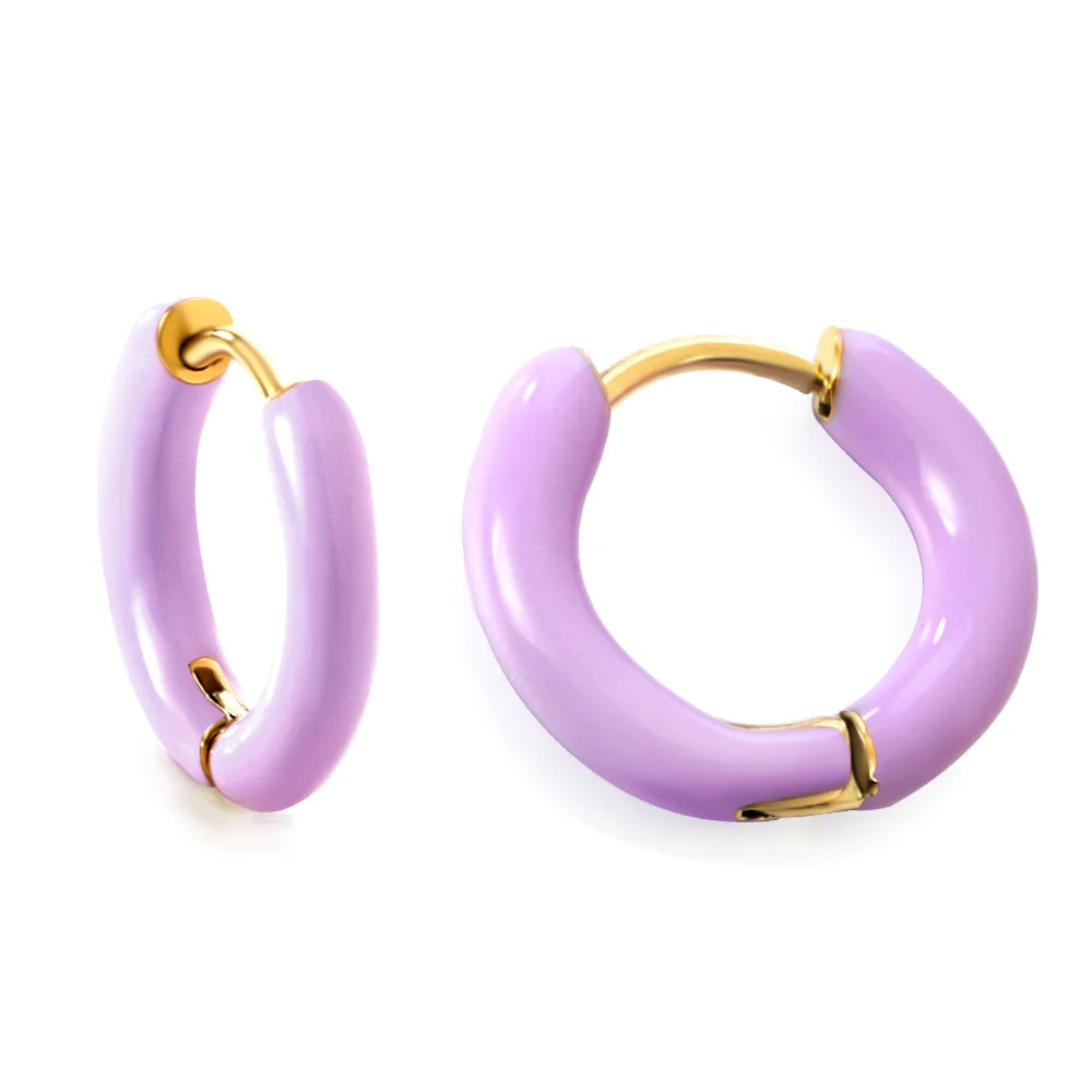 Colorful hoop earrings