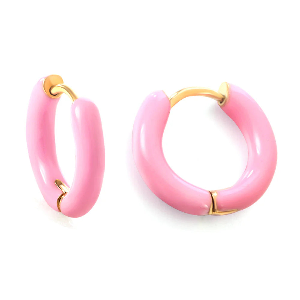 Colorful hoop earrings