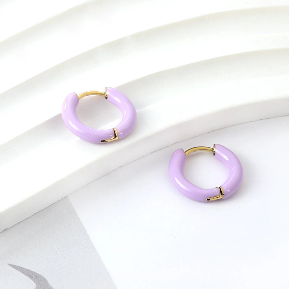 Colorful hoop earrings