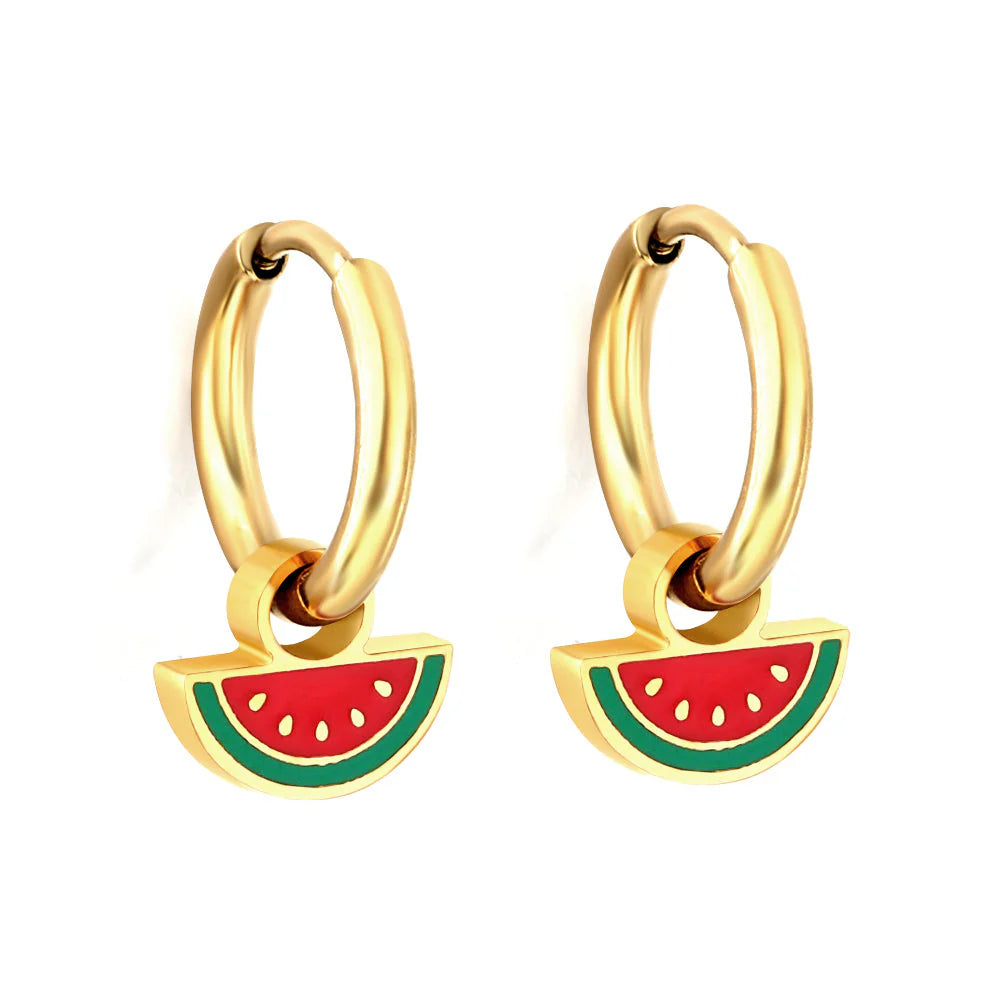Watermelon Hoop earring
