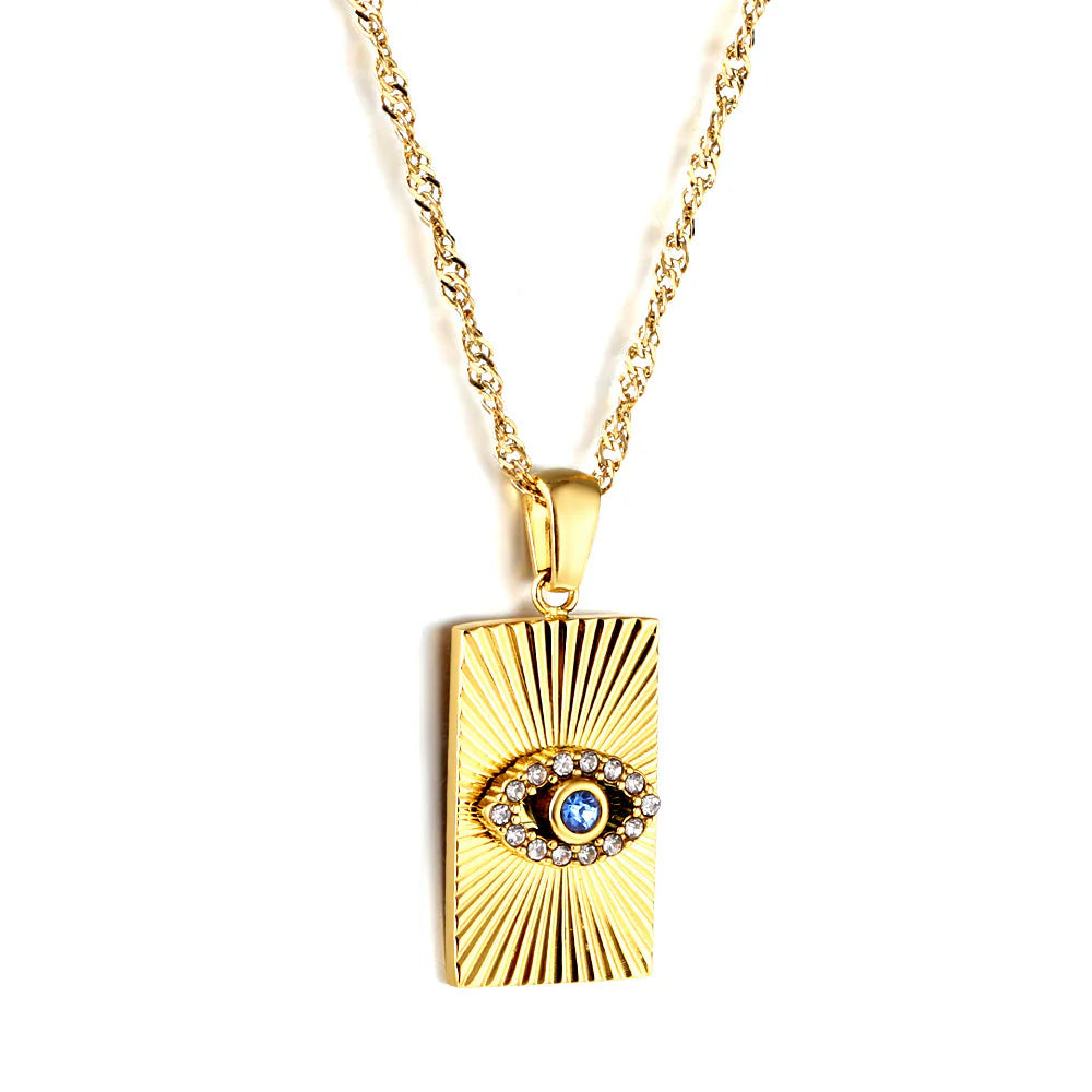 Evil Eye Bold Gold Necklace