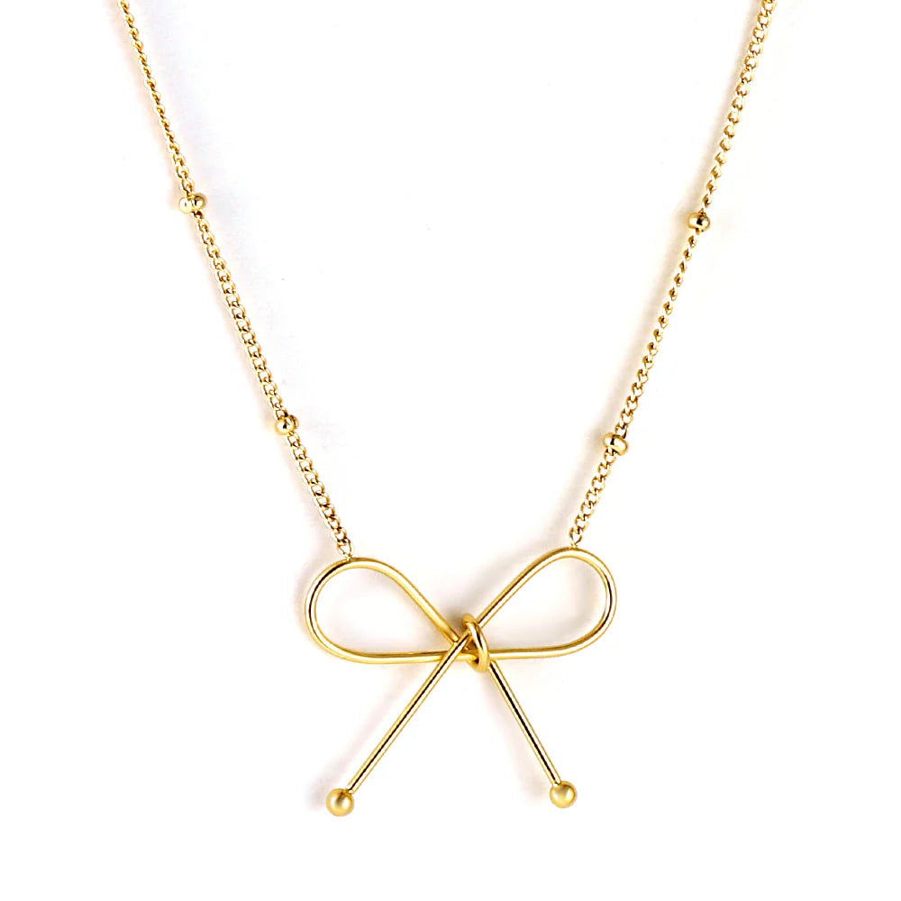 Curved Bow Necklace