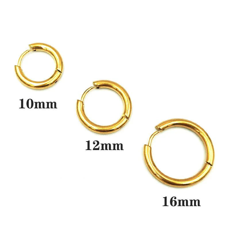 Stackable Minimalist Round Hoops Earring