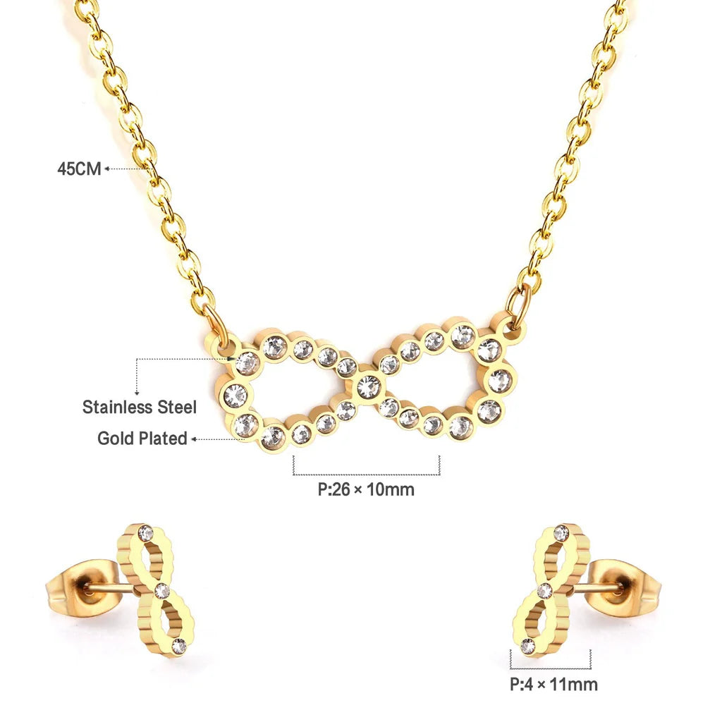 Mini Charm Necklace earring sets