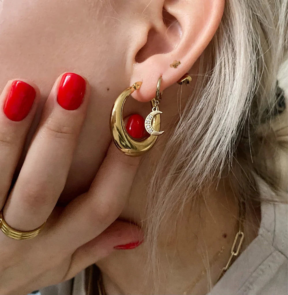 Gold Hoops Earring