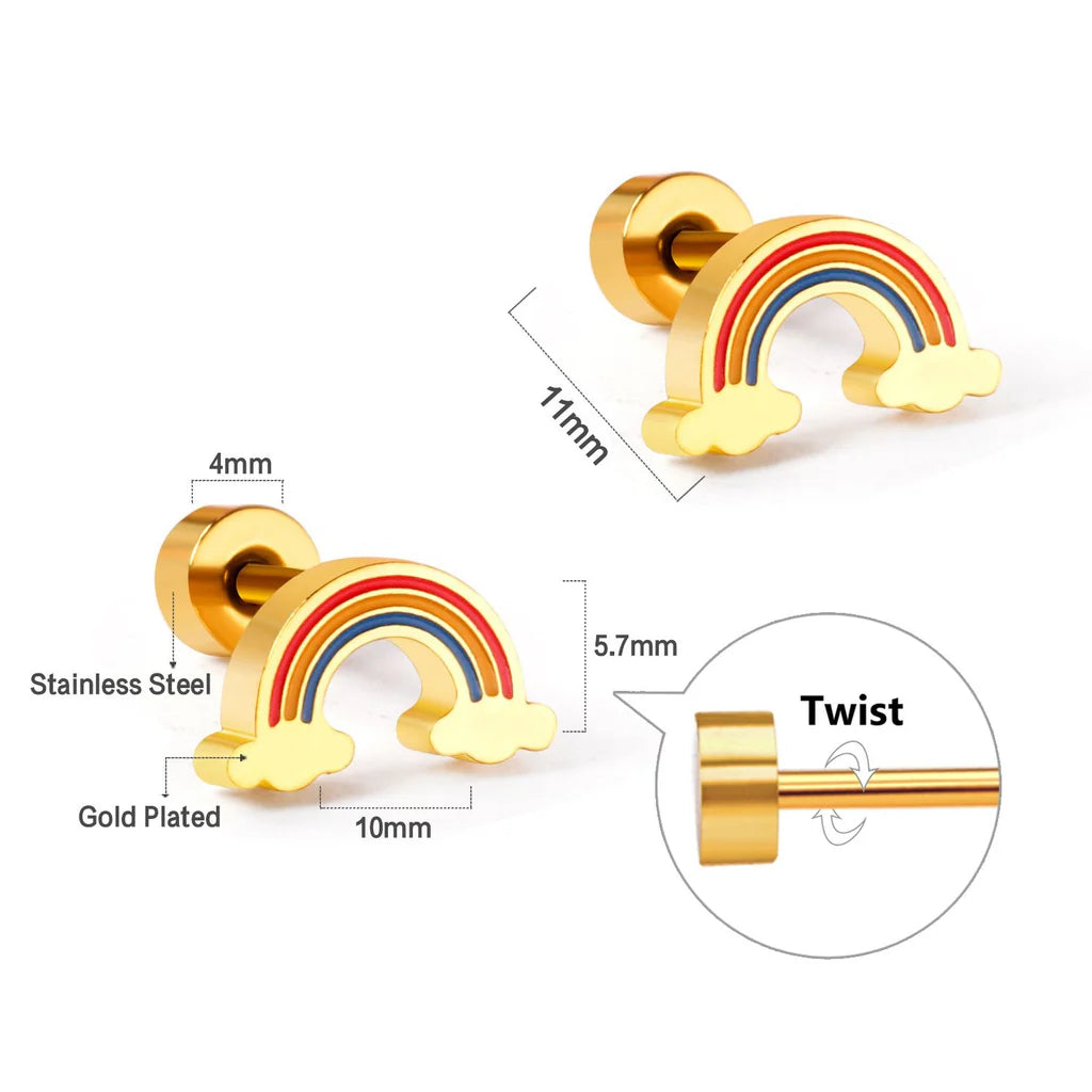 Rainbow Stud Earrings